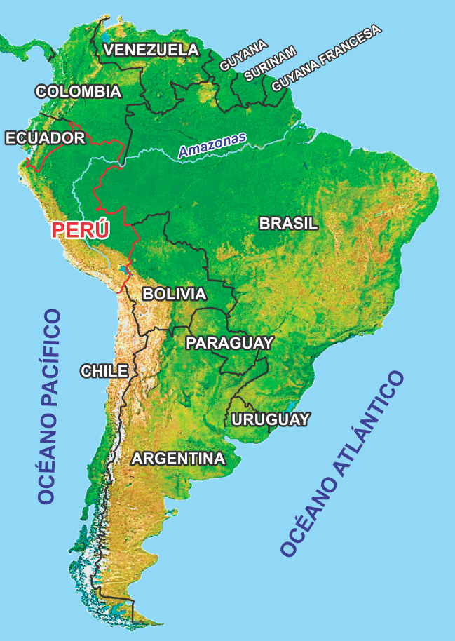 ubicacion del peru en sudamerica